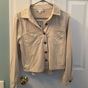 Women’s small cream button up